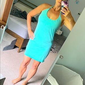 Turquoise Halter Dress